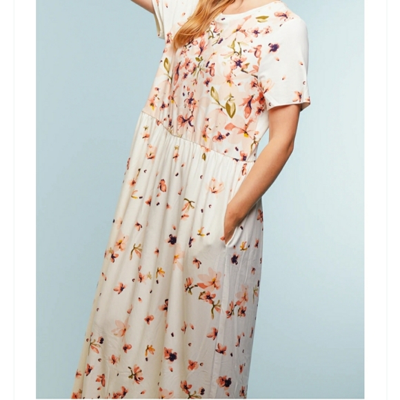 Floral Print Ivory Maxi Dress NWT S, M, L, XL - Picture 4 of 5